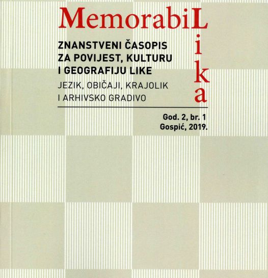 MemorabiLika- časopis za povijest, kulturu i geografiju Like. God. 2, br. 1