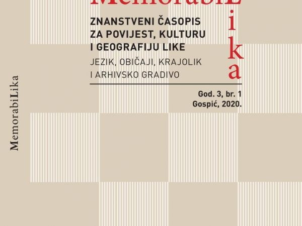 MemorabiLika- časopis za povijest, kulturu i geografiju Like. God. 3, br. 1