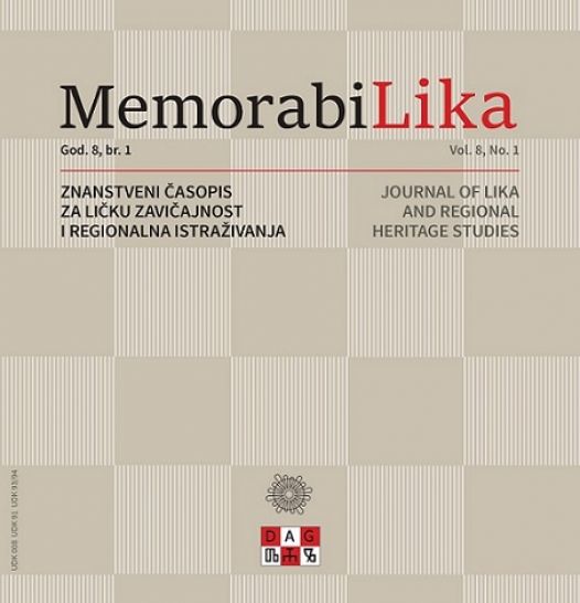 MemorabiLika-Znanstveni časopis za ličku zavičajnost i regionalna istraživanja God. 8, br. 1.